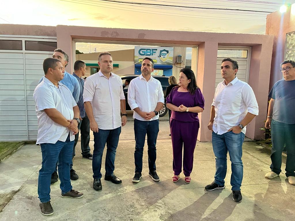 Fátima Canuto recebe governador Paulo Dantas durante visita ao Pilar