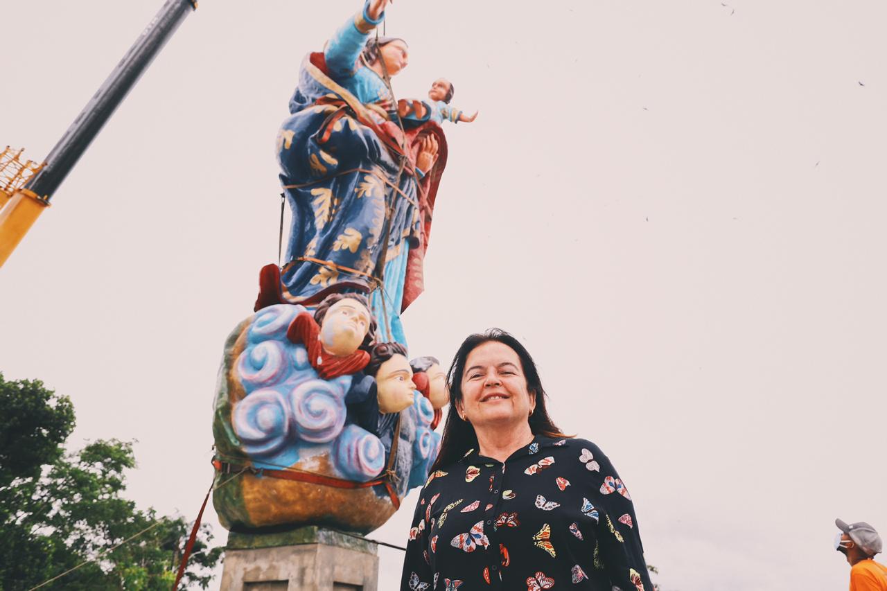 Fátima Canuto participa de chegada da padroeira ao Santo Cruzeiro, no Pilar